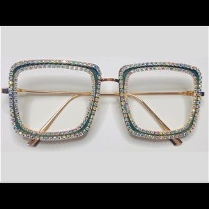 Women’s Green Bling Eyeglasses